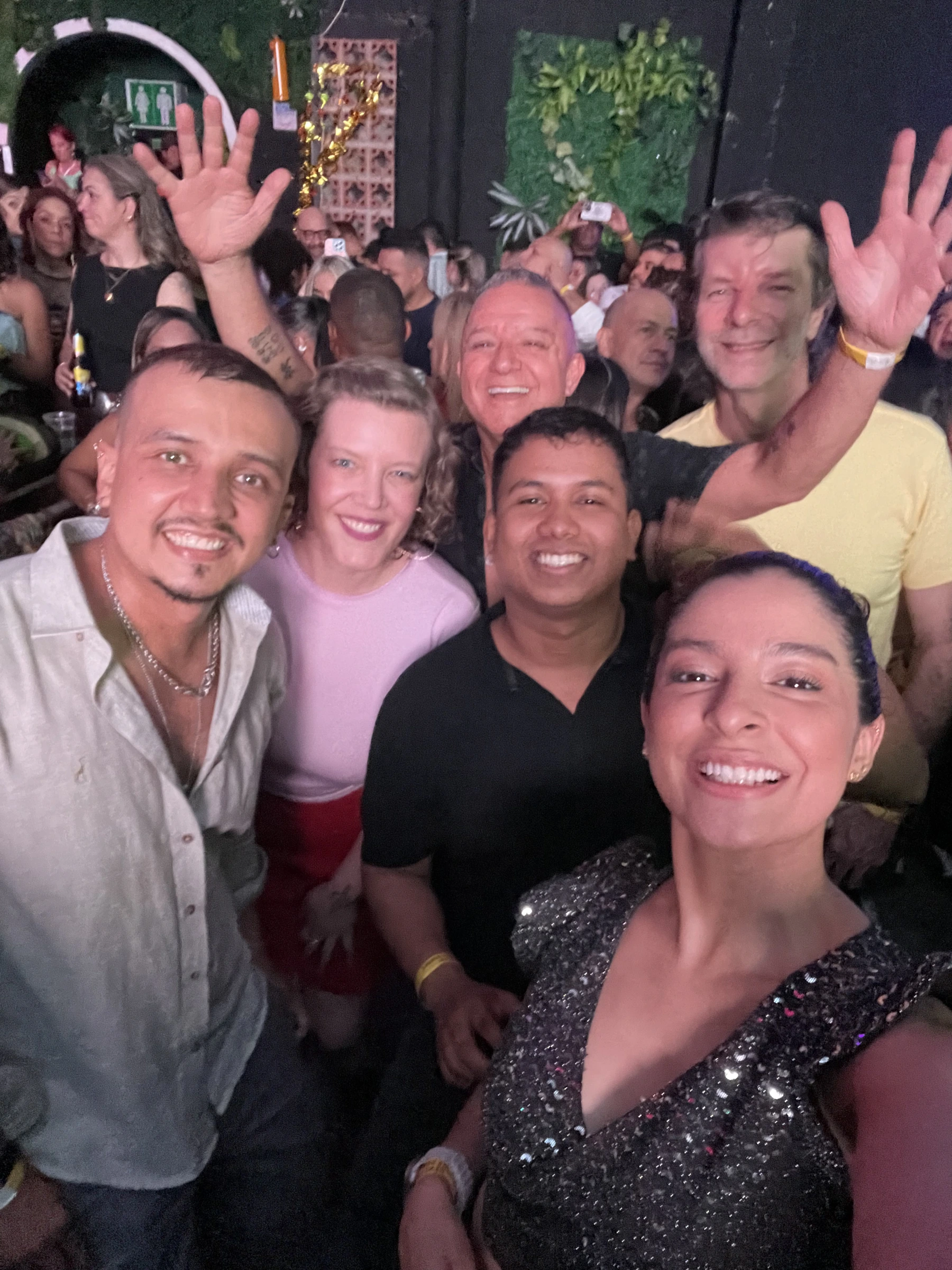 Group at a club night during Feria de Cali 2025.