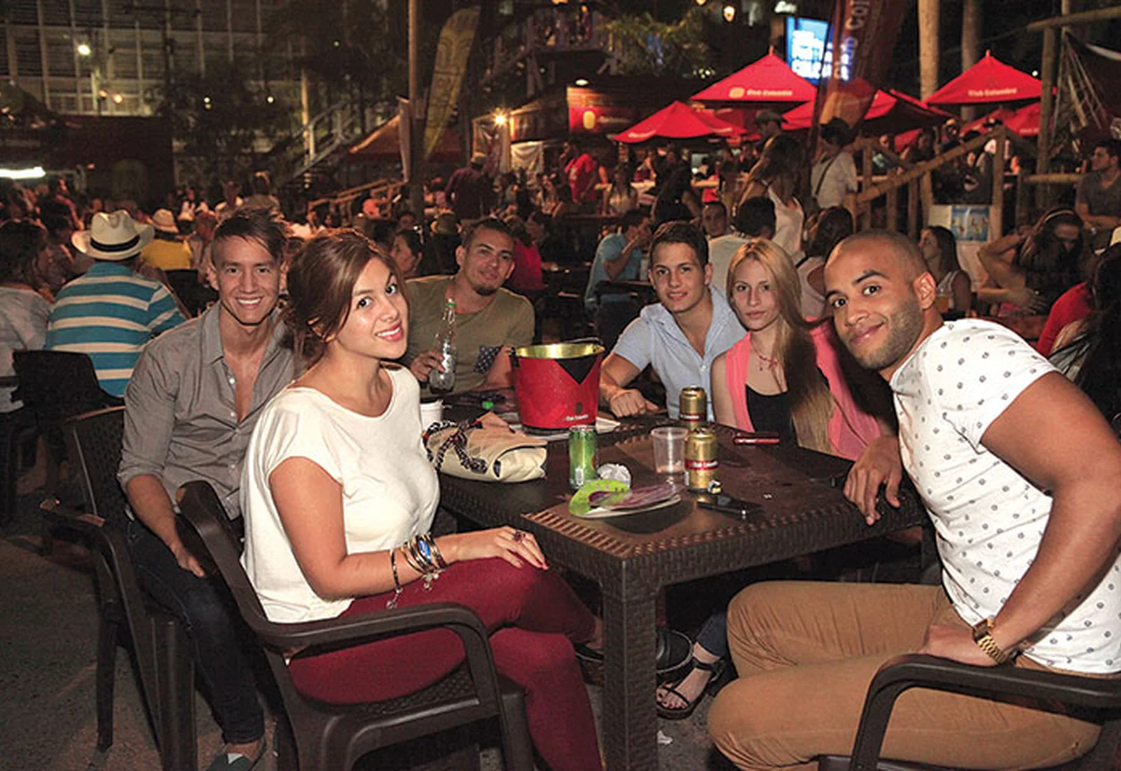 Las Tascas food and night atmosphere during Feria de Cali.