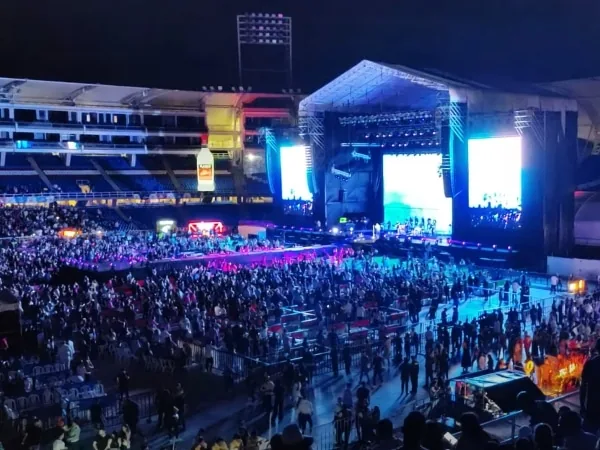 Artists performing at the Superconcierto de la Feria de Cali.