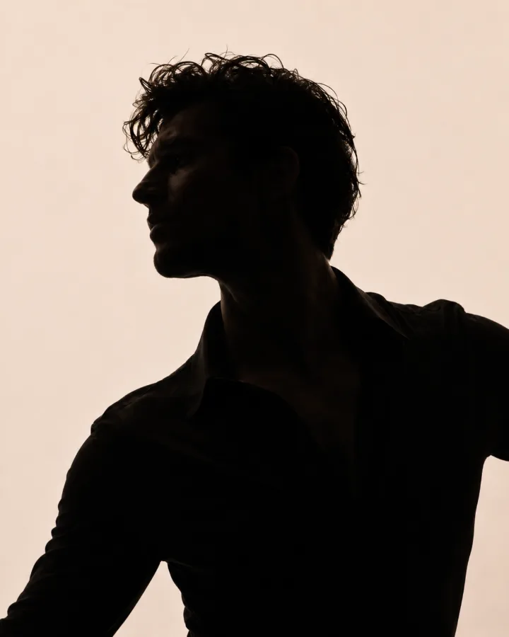 Anonymous male salsa teacher silhouette.