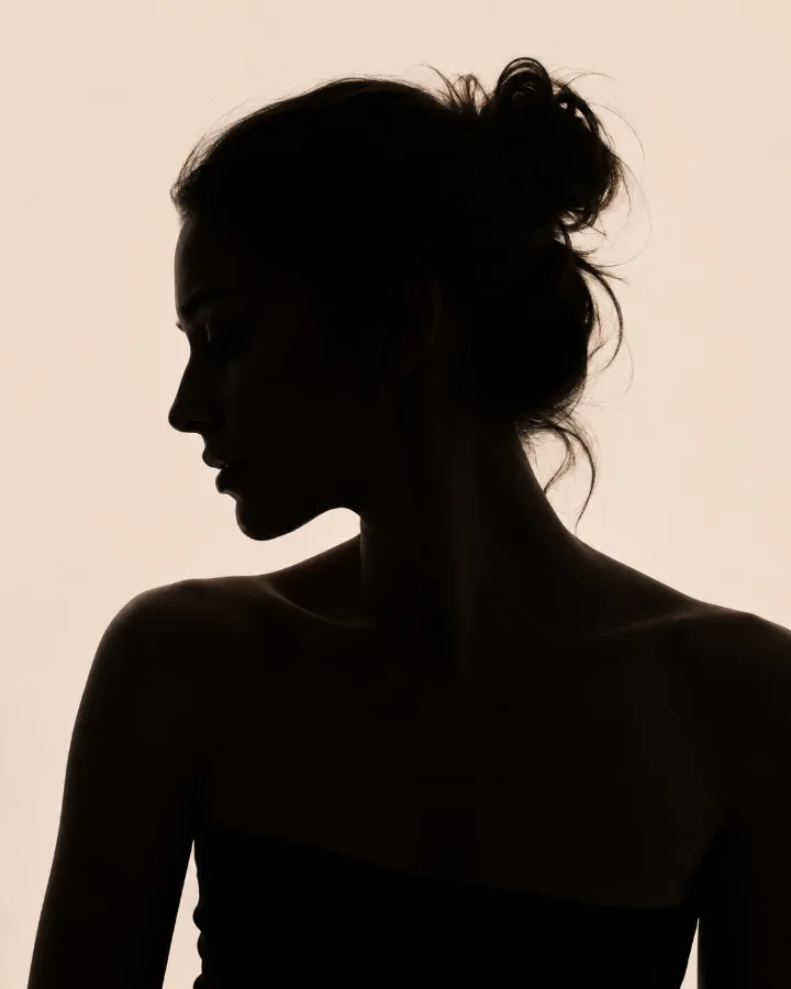 Anonymous female salsa teacher silhouette.